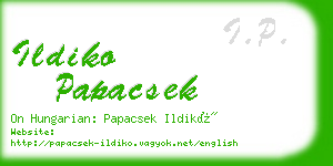 ildiko papacsek business card